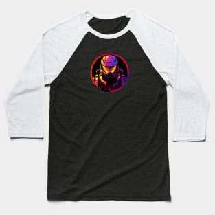 Halo Master Chief - Circular Design - Neon Baseball T-Shirt
